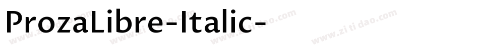 ProzaLibre-Italic字体转换