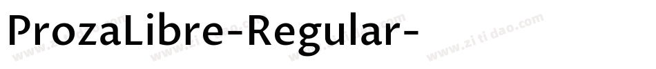 ProzaLibre-Regular字体转换