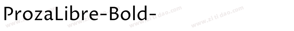 ProzaLibre-Bold字体转换