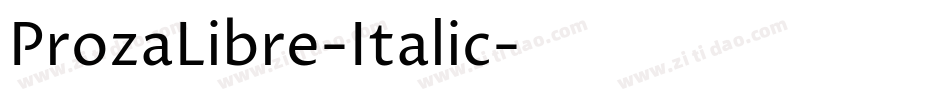 ProzaLibre-Italic字体转换