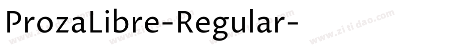 ProzaLibre-Regular字体转换