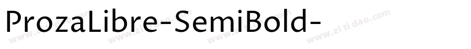 ProzaLibre-SemiBold字体转换