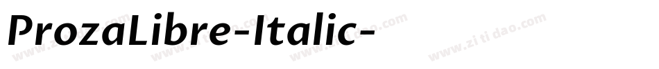ProzaLibre-Italic字体转换