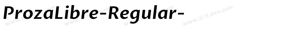 ProzaLibre-Regular字体转换