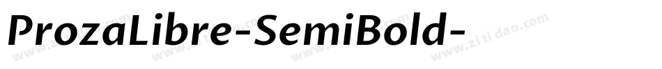 ProzaLibre-SemiBold字体转换