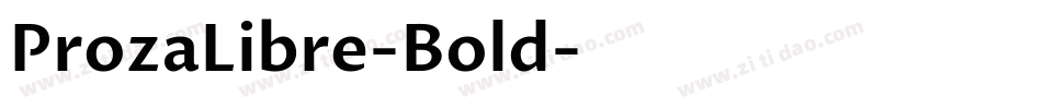 ProzaLibre-Bold字体转换