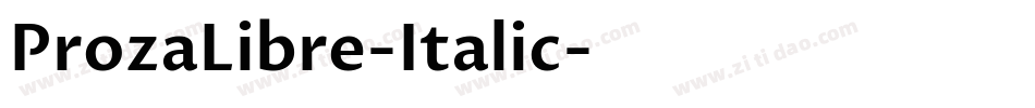 ProzaLibre-Italic字体转换