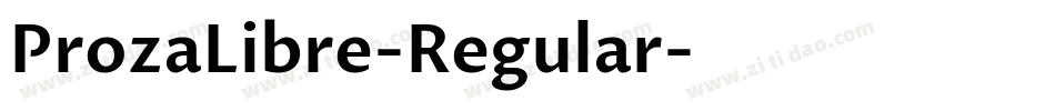 ProzaLibre-Regular字体转换