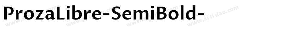 ProzaLibre-SemiBold字体转换