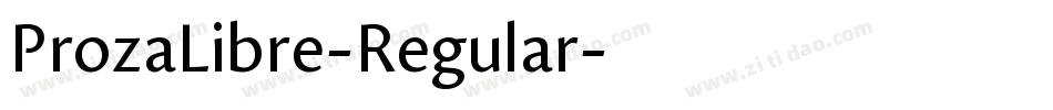 ProzaLibre-Regular字体转换