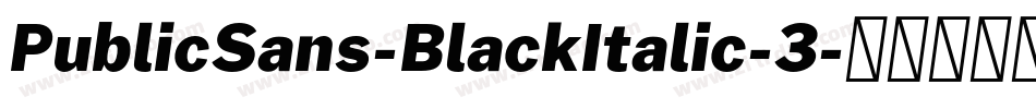 PublicSans-BlackItalic-3字体转换