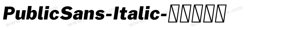 PublicSans-Italic字体转换