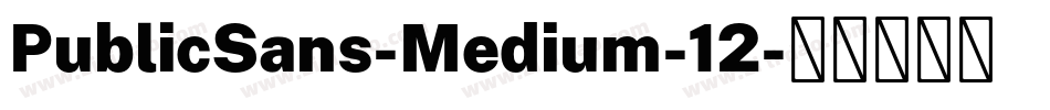 PublicSans-Medium-12字体转换