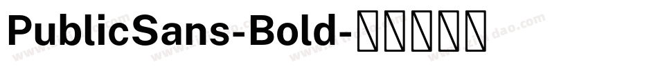 PublicSans-Bold字体转换
