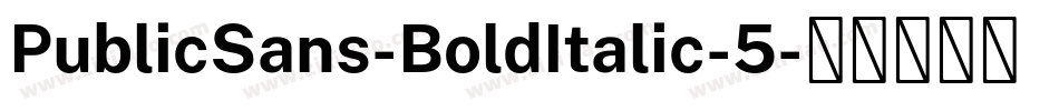 PublicSans-BoldItalic-5字体转换