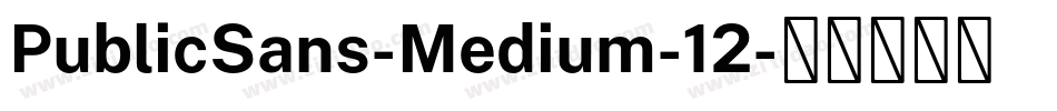 PublicSans-Medium-12字体转换