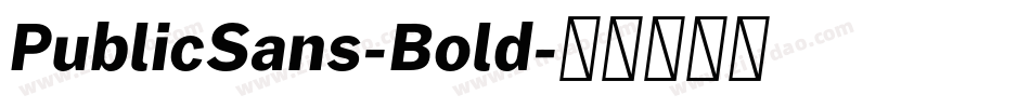 PublicSans-Bold字体转换