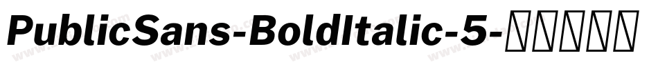 PublicSans-BoldItalic-5字体转换