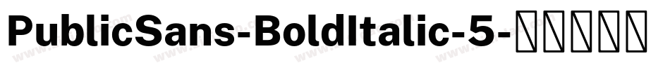 PublicSans-BoldItalic-5字体转换