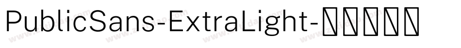 PublicSans-ExtraLight字体转换