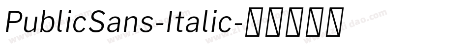 PublicSans-Italic字体转换