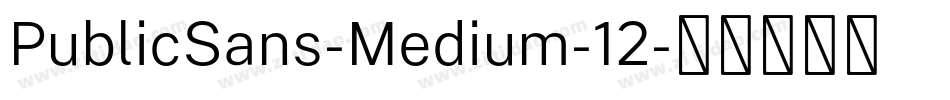 PublicSans-Medium-12字体转换
