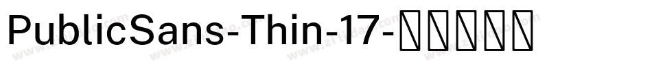 PublicSans-Thin-17字体转换