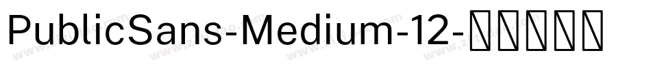 PublicSans-Medium-12字体转换