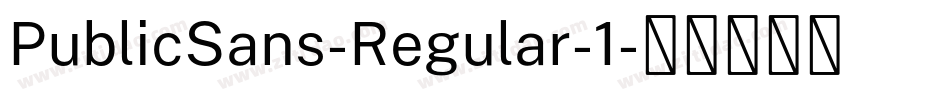 PublicSans-Regular-1字体转换