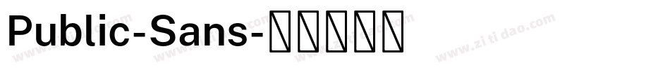 Public-Sans字体转换