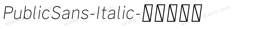 PublicSans-Italic字体转换
