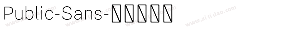 Public-Sans字体转换