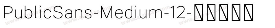PublicSans-Medium-12字体转换