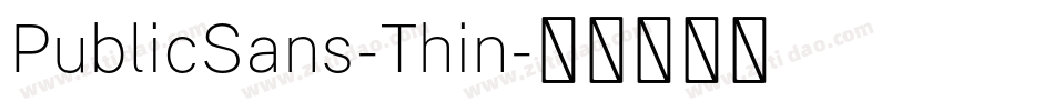 PublicSans-Thin字体转换