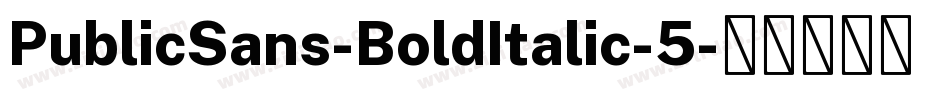 PublicSans-BoldItalic-5字体转换