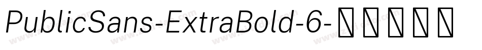 PublicSans-ExtraBold-6字体转换