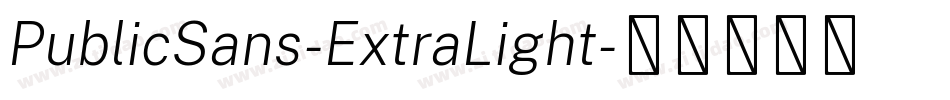 PublicSans-ExtraLight字体转换