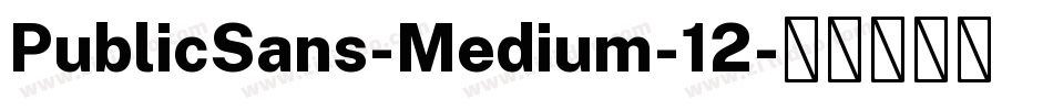 PublicSans-Medium-12字体转换
