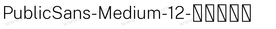 PublicSans-Medium-12字体转换