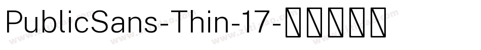 PublicSans-Thin-17字体转换
