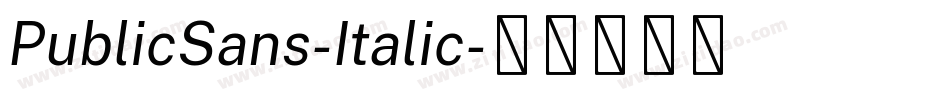 PublicSans-Italic字体转换