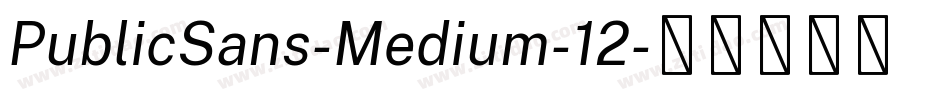 PublicSans-Medium-12字体转换