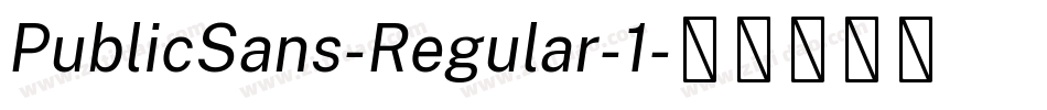 PublicSans-Regular-1字体转换