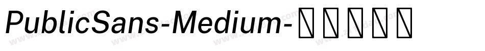 PublicSans-Medium字体转换