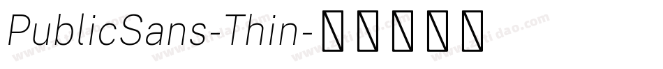 PublicSans-Thin字体转换