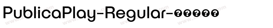 PublicaPlay-Regular字体转换