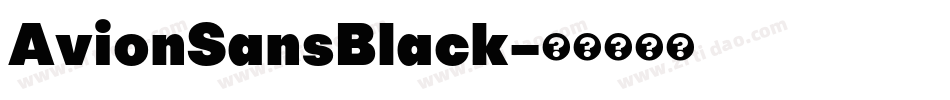 AvionSansBlack字体转换