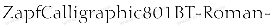 ZapfCalligraphic801BT-Roman字体转换