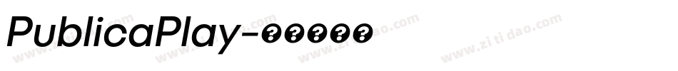 PublicaPlay字体转换