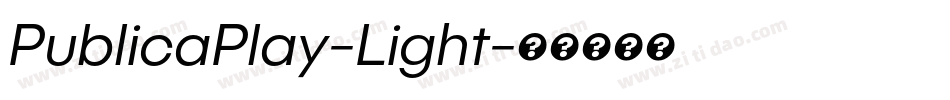PublicaPlay-Light字体转换